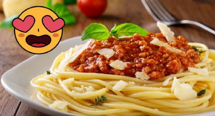 Prepara un delicioso espagueti a la boloñesa con esta sencilla receta