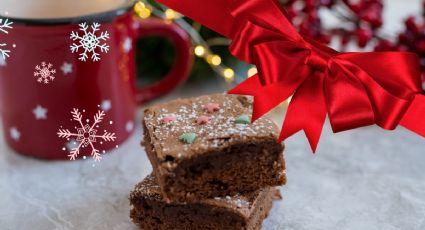 Prepara este rico brownie de chocolate navideño SIN horno | Receta