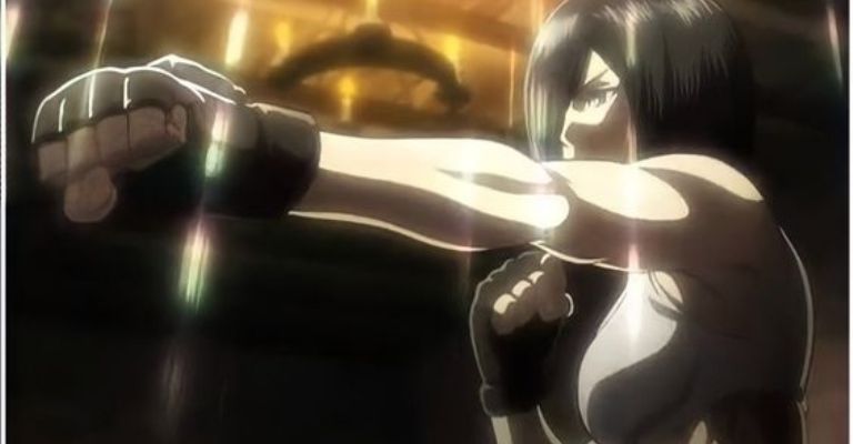 Rutina de ejercicio de Mikasa Ackerman en Attack on Titan