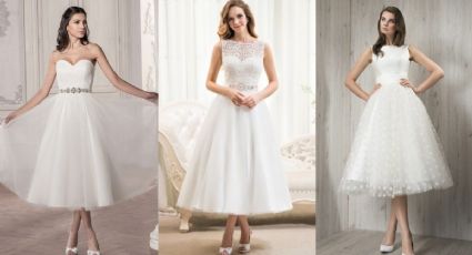 5 vestidos de novia sencillos y elegantes para bajitas