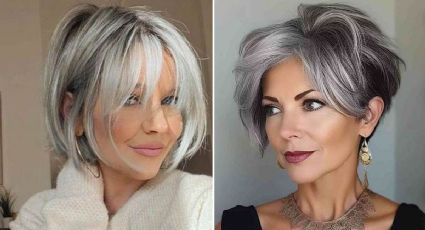 Ideas de cortes bob para tapar las canas sin teñir el cabello