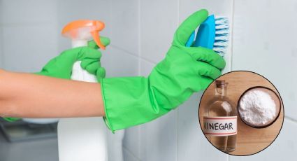 ¿Cómo limpiar los azulejos del baño con vinagre y bicarbonato?