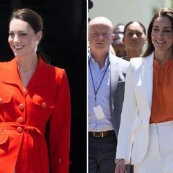 Kate Middleton enseña a combinar blanco con anaranjado para un outfit elegante