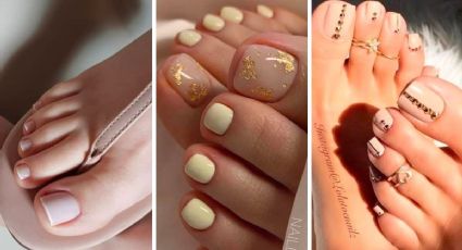 5 diseños de uñas sencillos, pero elegantes para lucir unos pies más bonitos