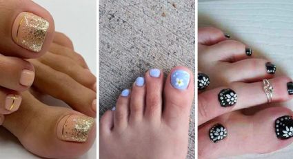 7 diseños de uñas para pies juveniles con flores
