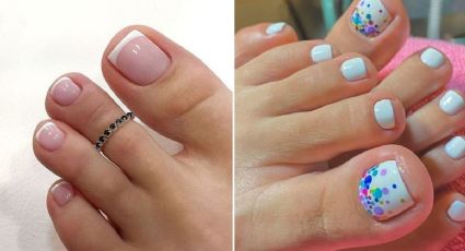 5 diseños de uñas blancas para pies elegantes