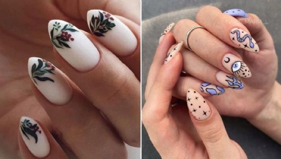 5 diseños de uñas almendradas con nail art para destacar tus manos