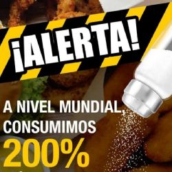 A nivel mundial, consumimos 200%  más de sodio de lo recomendado