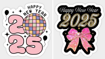 Stickers de Feliz Año Nuevo 2025 para enviar por WhatsApp