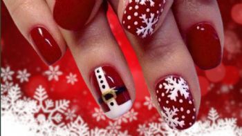 7 diseños de uñas inspirados en Santa Claus para tu fiesta de navidad