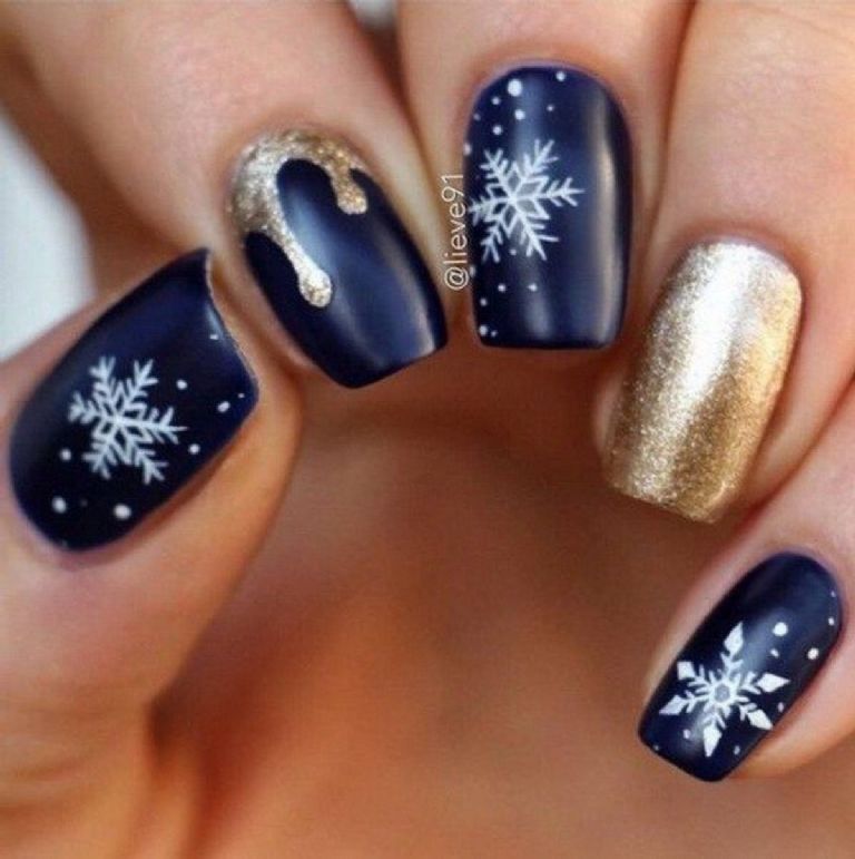 Colroes tendencia para uñas cortas navideñas