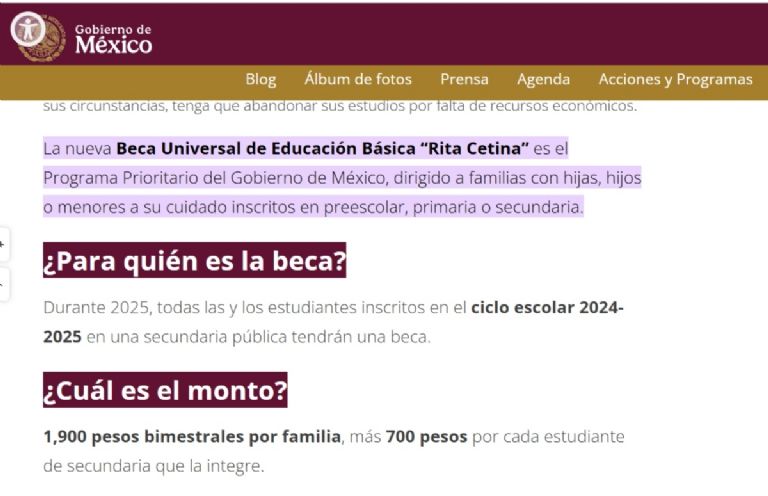 Diferencias entre las becas pilares y rita cetina