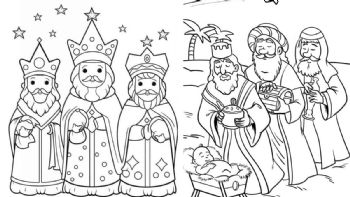 Dibujos de los Reyes Magos para imprimir y colorear con tus hijos este 6 de enero