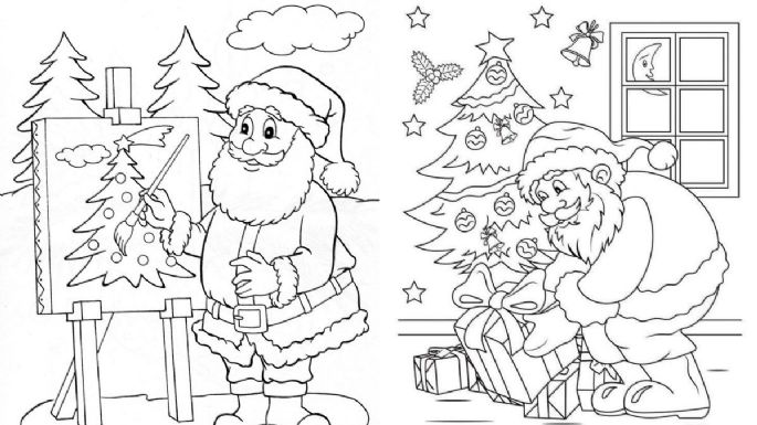 Dibujos de Santa Claus para imprimir, colorear e imprimir