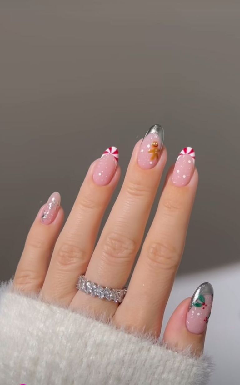 Diseños de uñas navideñas para la manicura elegante