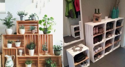 Muebles con cajones de madera: 4 formas de decorar tu casa con huacales y ahorrar espacio