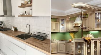 ¿Cómo decorar una cocina integral de madera pequeña y moderna?