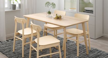 Renueva tu casa con este comedor de 4 sillas en REBAJA de Ikea