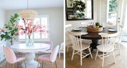 ¿Cómo decorar una mesa redonda de comedor? 4 ideas para que resalte y se vea moderna