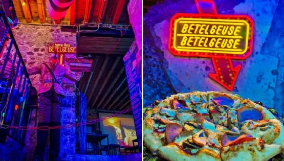 Visita La extraña pizza, la pizzería inspirada en 'Beetlejuice', la película de Tim Burton