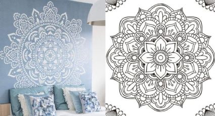 5 plantillas de mandalas grandes para pintar en tu pared