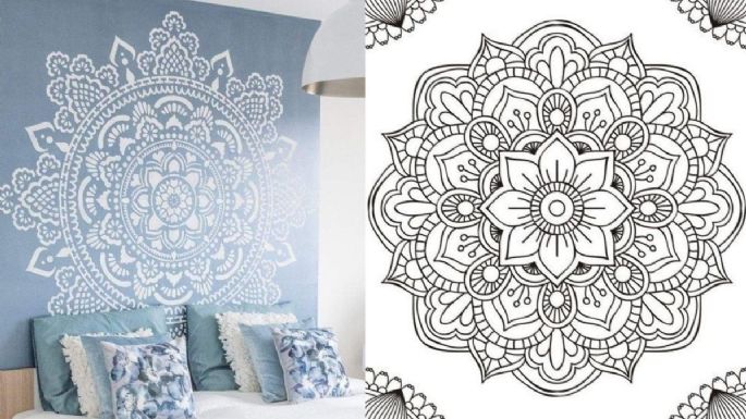 5 plantillas de mandalas grandes para pintar en tu pared