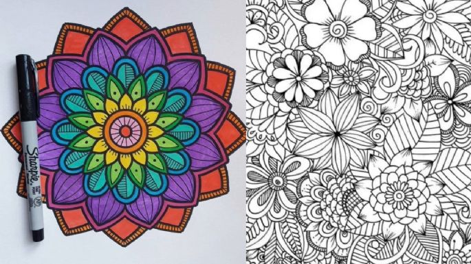 Arteterapia: 5 plantillas de dibujos para colorear para adultos mayores