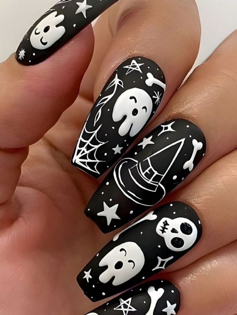 diseños de uñas para halloween