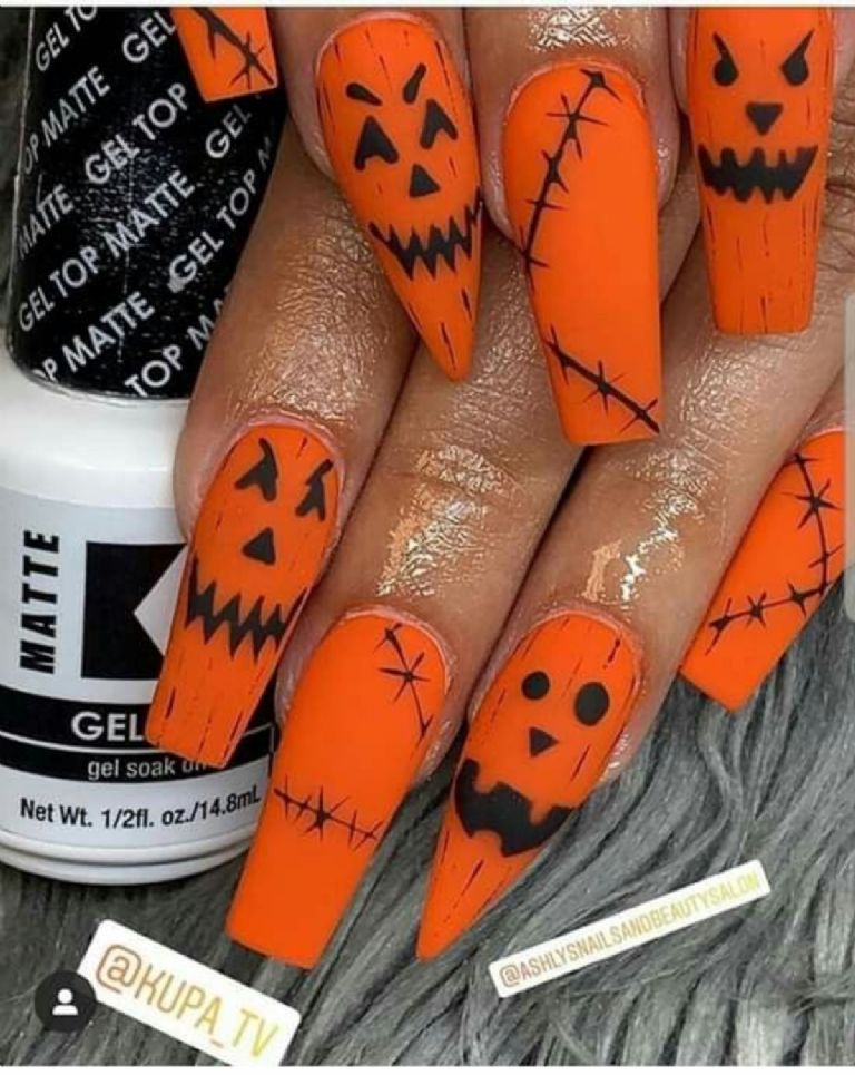 uñas para celebrar halloween