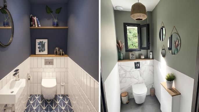 Renueva tu baño este 2025 con la mitad azulejos y la mitad pintado