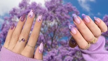 Uñas jacaranda, el nail art en tendencia para llevar la primavera en tus manos