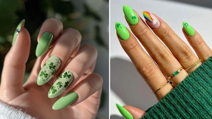 Uñas verdes para celebrar el Día de San Patricio