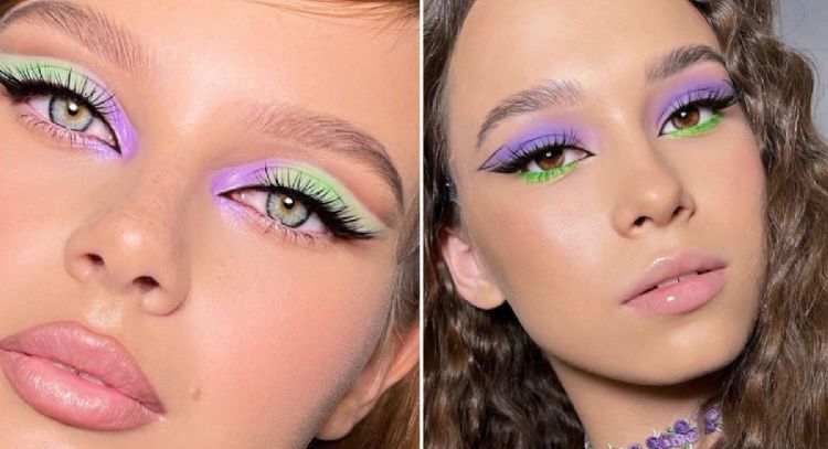 Delineado de color morado y verde: 3 ideas para combinar los tonos de marzo