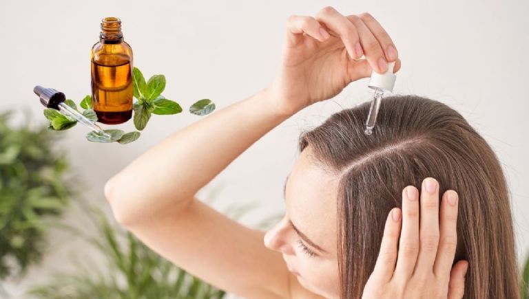 cómo usar aceite de menta en el cabello