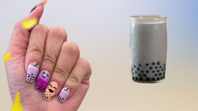 Bubble tea nails, la tendencia de manicura que hace match con tu bebida favorita