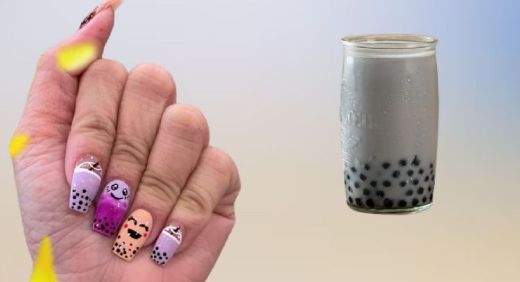 Bubble tea nails, la tendencia de manicura que hace match con tu bebida favorita