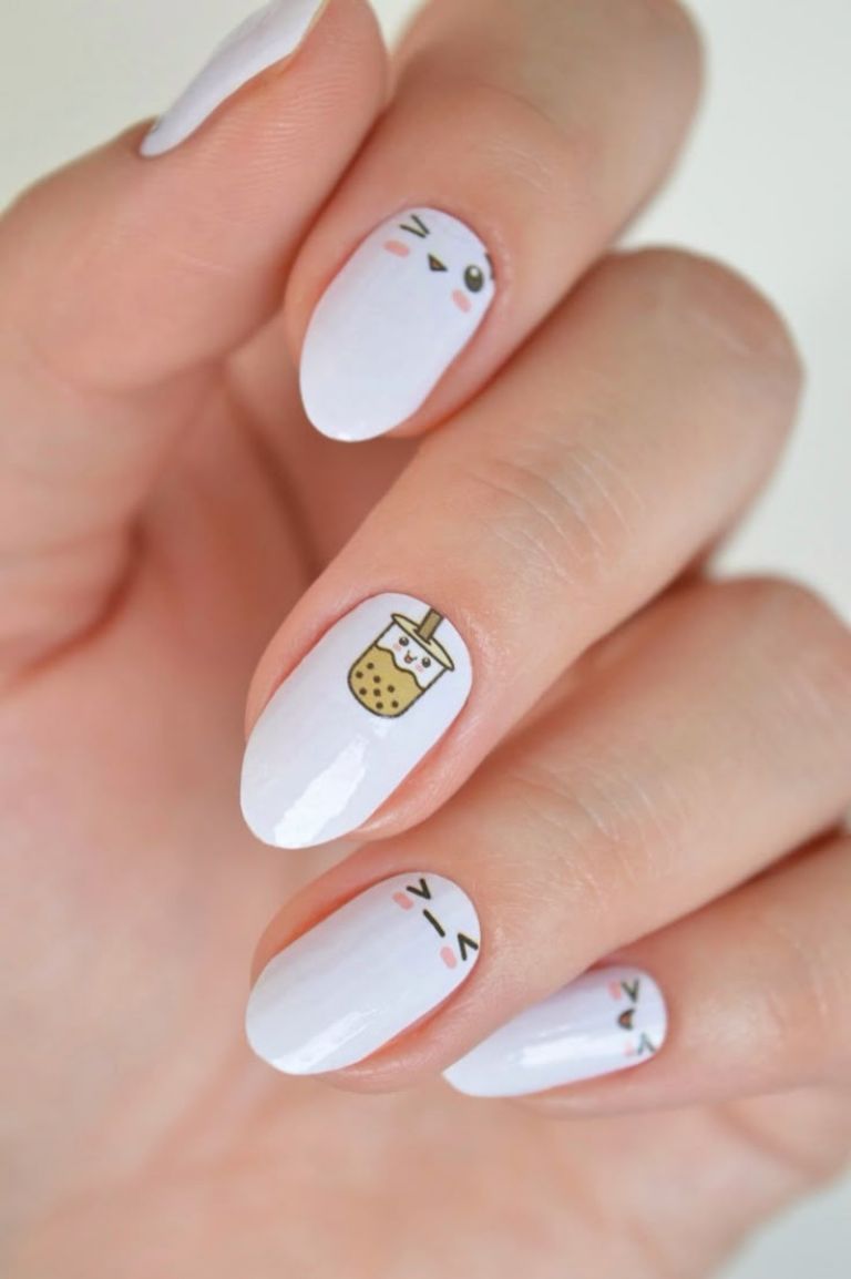 Manicura de bubble tea ideas