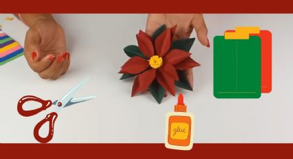 Así puedes hacer flores de Nochebuena de papel | PASO a PASO