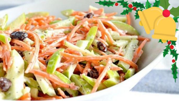 Receta de ensalada de manzana mexicana con zanahoria cremosita y deliciosa