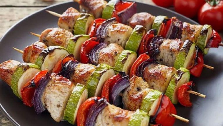 Receta de brochetas de pavo en freidora de aire