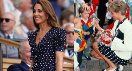 Kate Middleton copia el look de la princesa Diana con un vestido de lunares