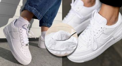 ¿Cómo lavar los tenis blancos con bicarbonato?