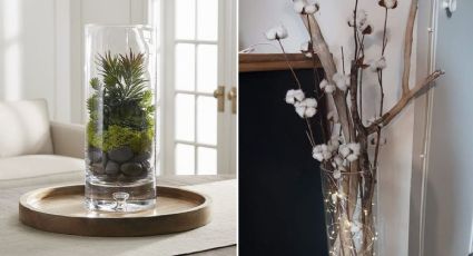 ¿Cómo decorar un florero de cristal con flores artificiales? 5 ideas preciosas