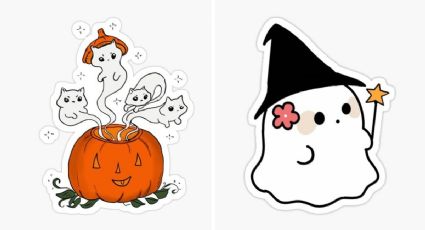 Stickers de fantasmas para enviar por WhatsApp en Halloween y Día de Muertos