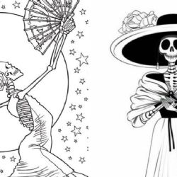 Dibujos de Día de Muertos para colorear: 5 imágenes de catrinas bonitas y sencillas