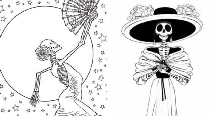 Dibujos de Día de Muertos para colorear: 5 imágenes de catrinas bonitas y sencillas