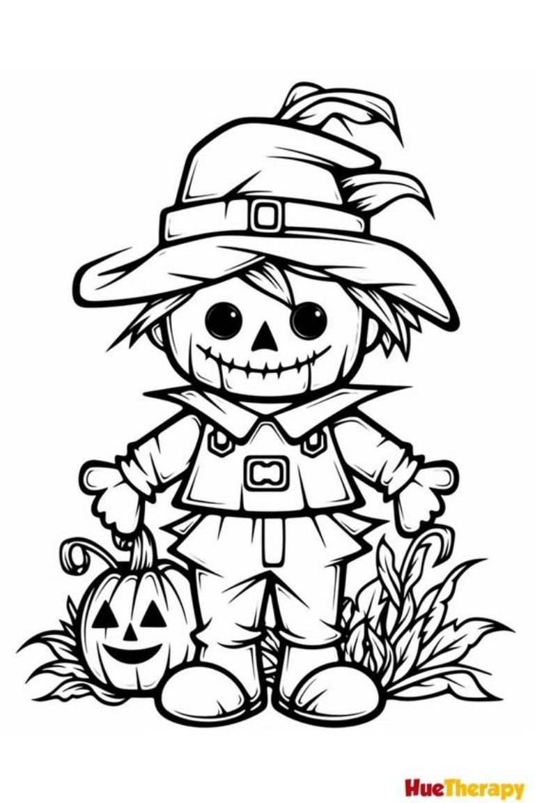 dibujos de Halloween para colorear en niños