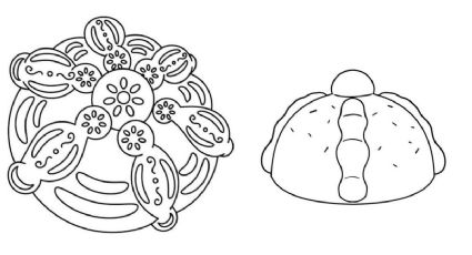 Dibujos de pan de muerto para imprimir y colorear