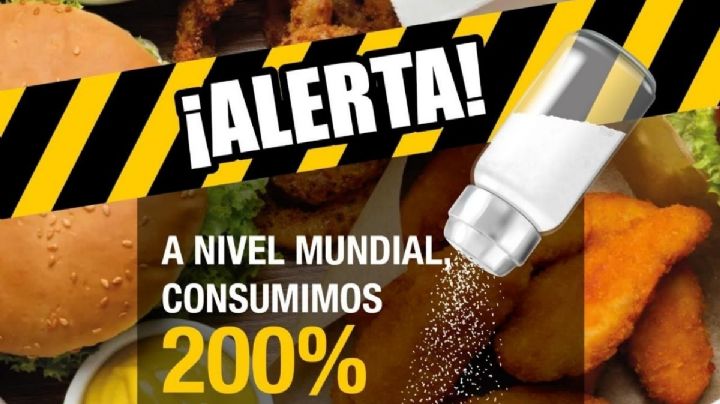 A nivel mundial, consumimos 200%  más de sodio de lo recomendado