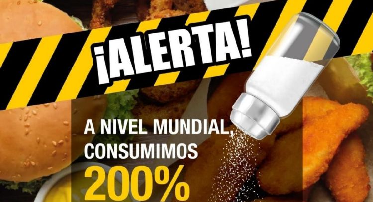 A nivel mundial, consumimos 200%  más de sodio de lo recomendado